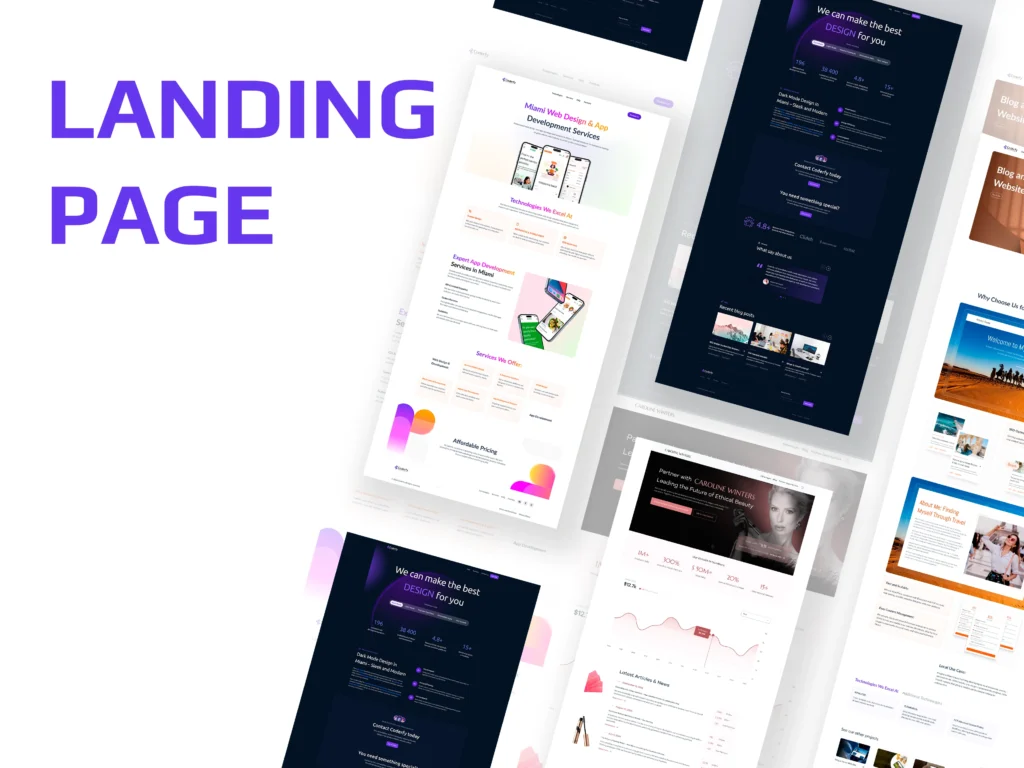 landing page design mobile