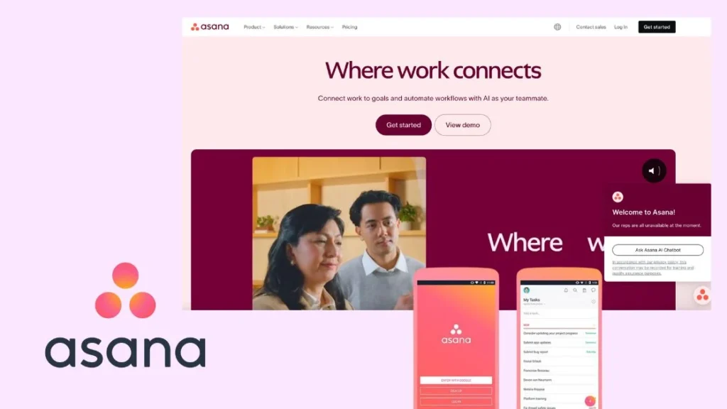 10 minimal website design examples - Asana