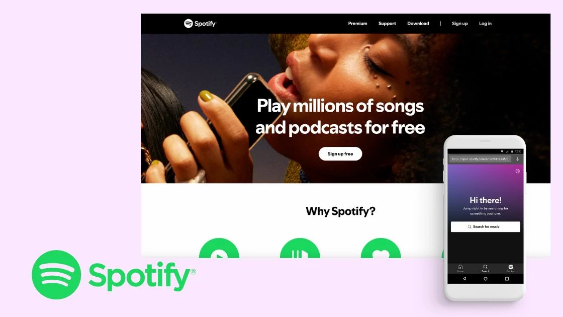 10 minimal website design examples - Spotify